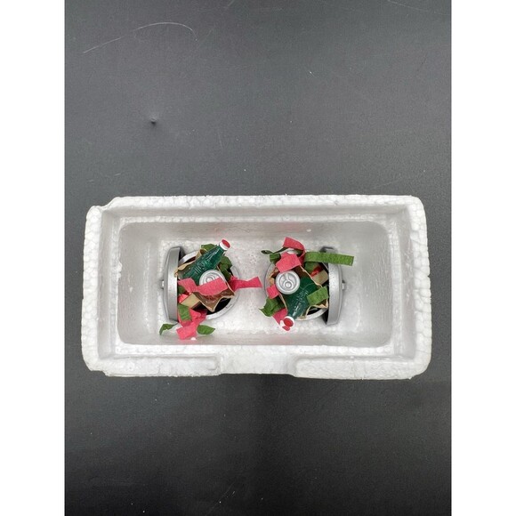 Dept 56 The Original Snow Village “Christmas Trash Cans” w/ Box - Picture 6 of 6